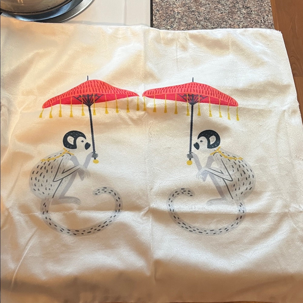 Monkey Print Pillow Cover